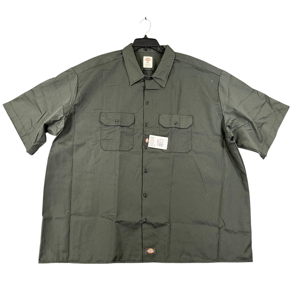 Dickies Mechanics Work Shirt Mens 4XL Olive Green Utility Punk Skater Workwear
